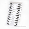 half set natural lashes wispy half false lashes